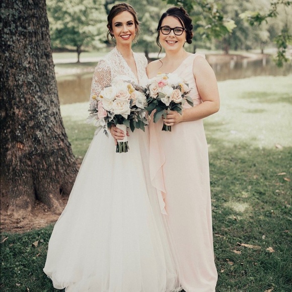 David's Bridal Petal Dress